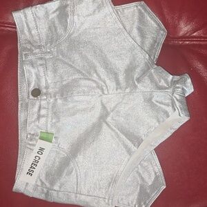 Metallic Pleather Mini Bodycon Boy Shorts